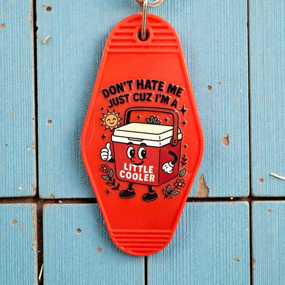 Handmade “Little Cooler” Keychain – Lightweight Funny Retro Cooler Charm